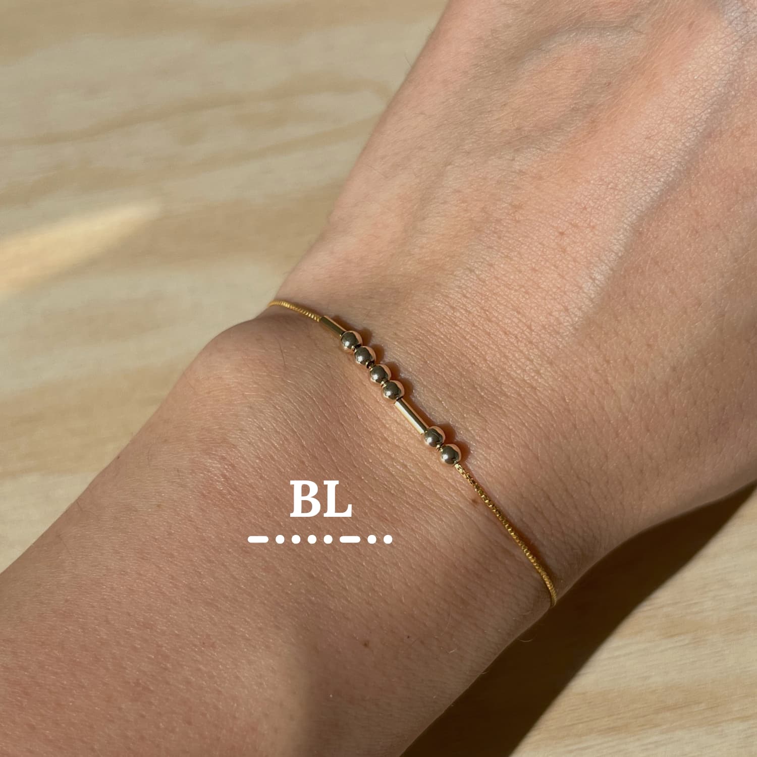 Bracelet Code Morse Or Sur Mesure