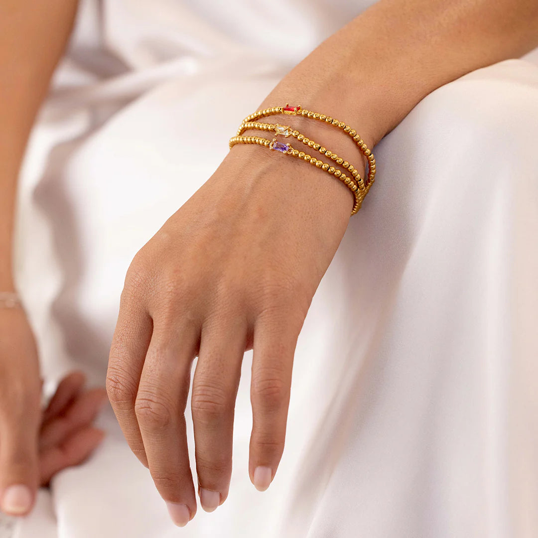 Bracelet Doré avec Pierre de Naissance