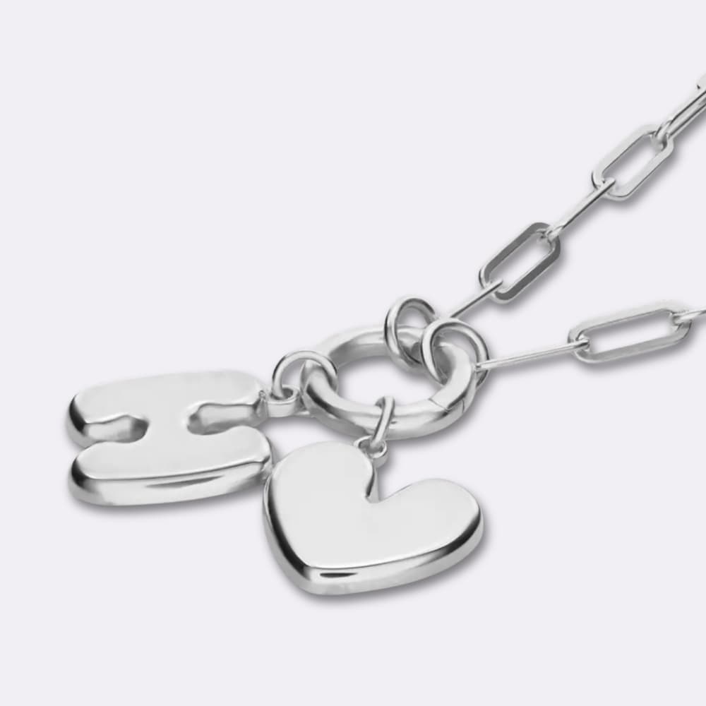 Collier Initiales Bombées