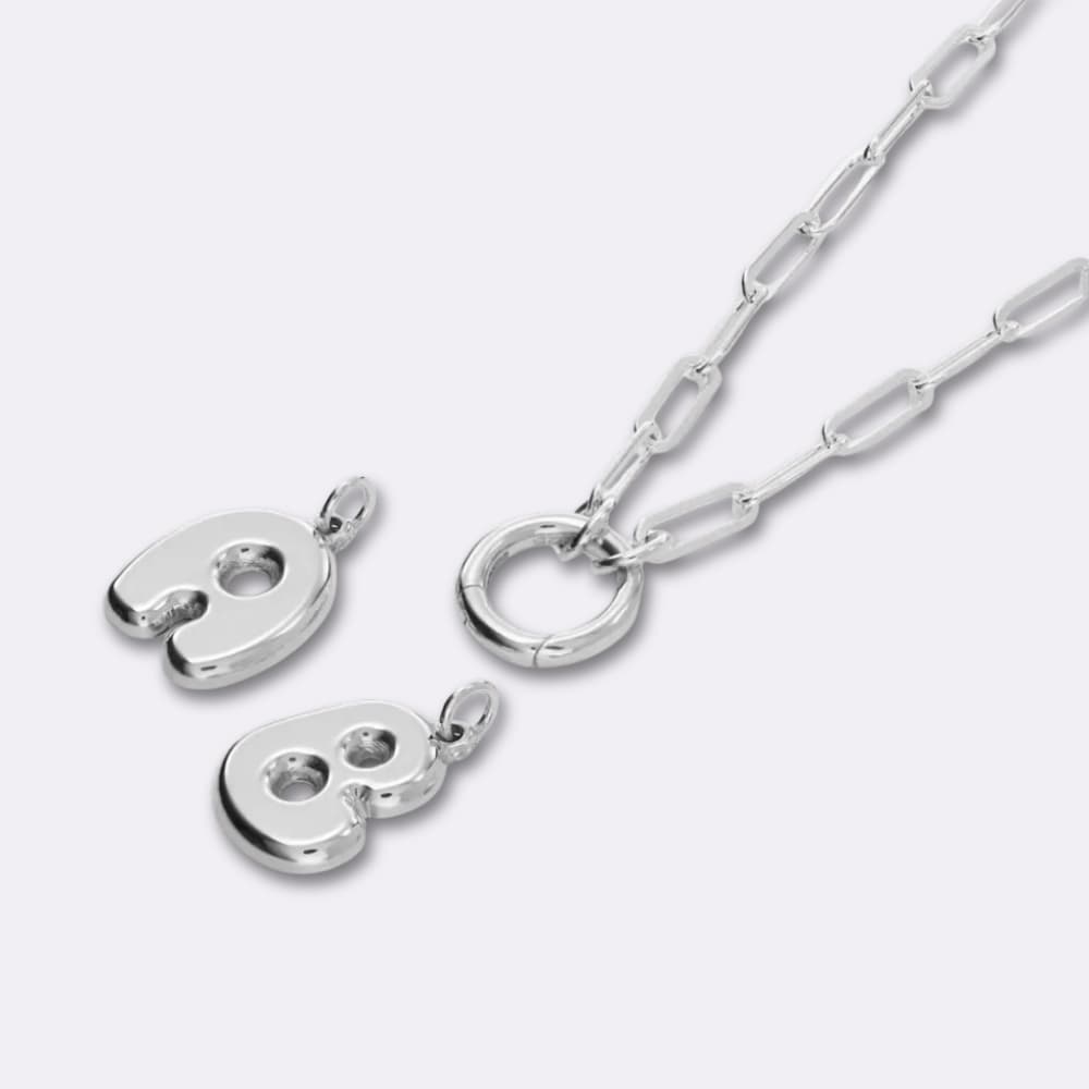 Collier Initiales Bombées