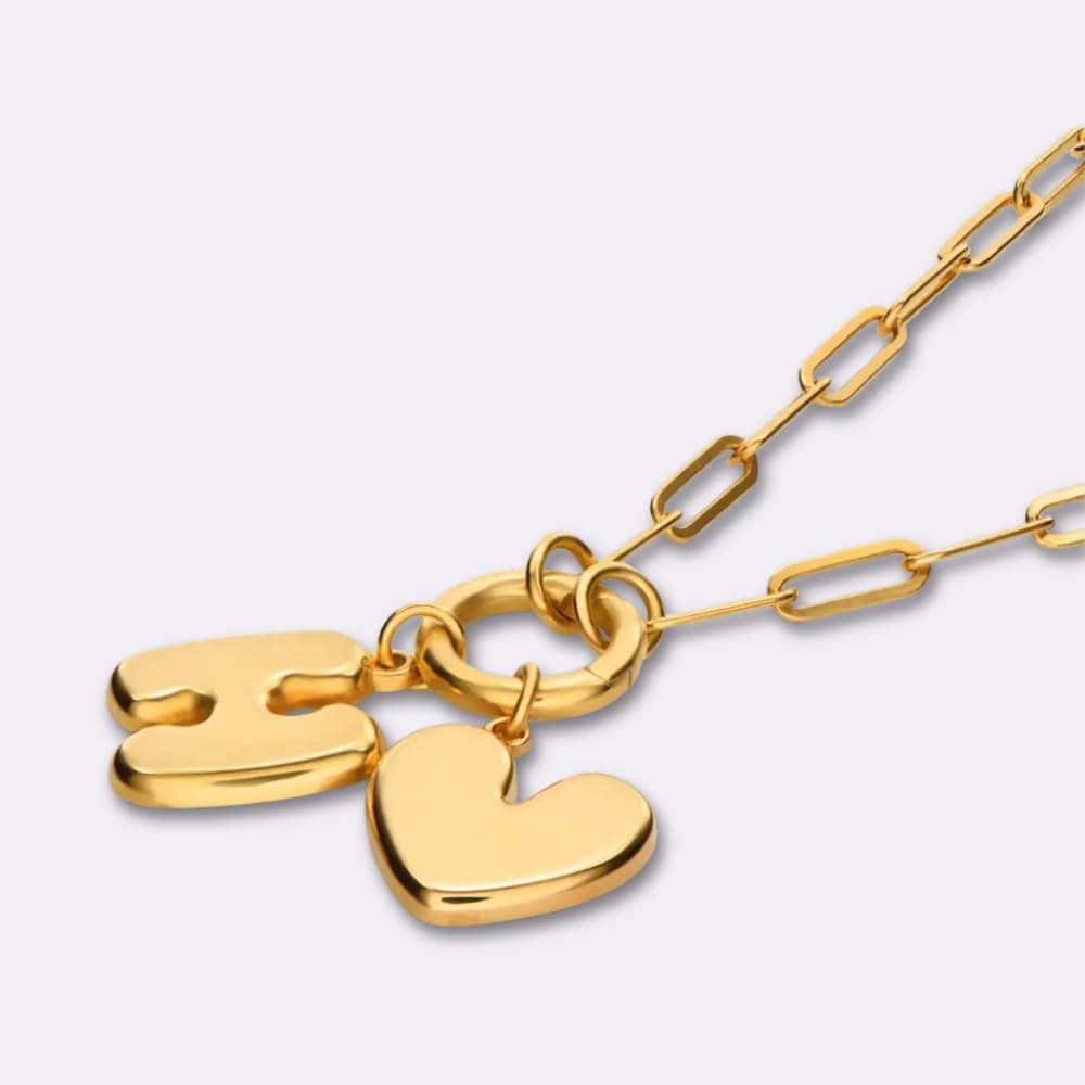 Collier Initiales Bombées