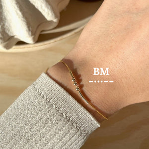Bracelet Code Morse Or Sur Mesure