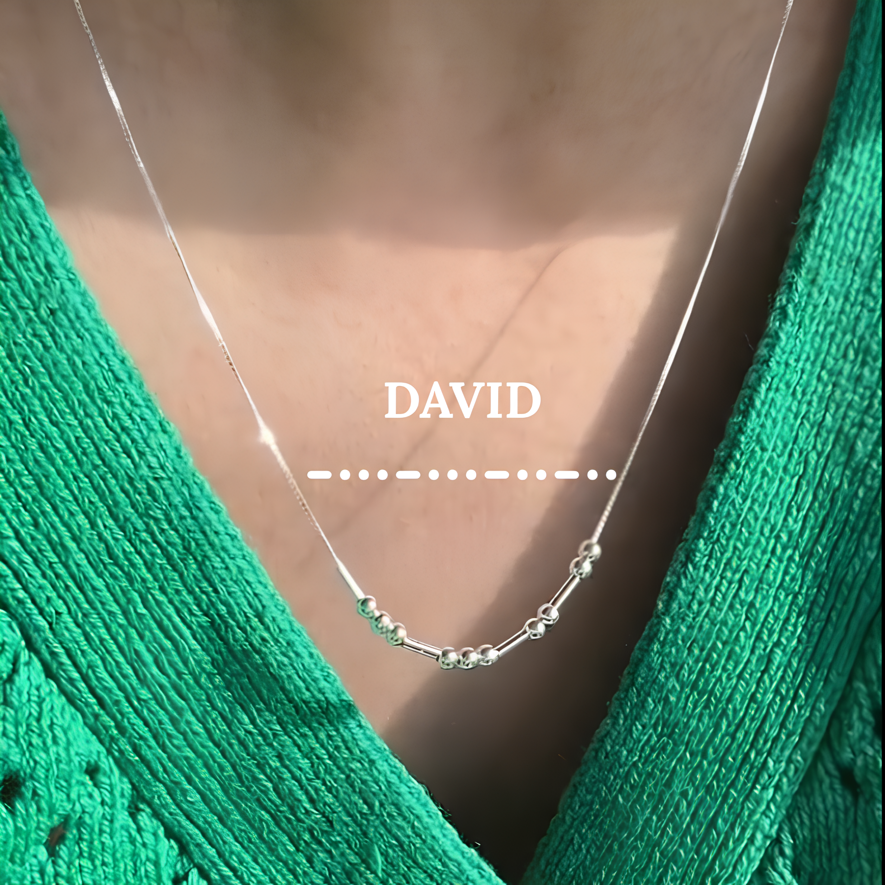 Collier Code Morse Or Sur Mesure