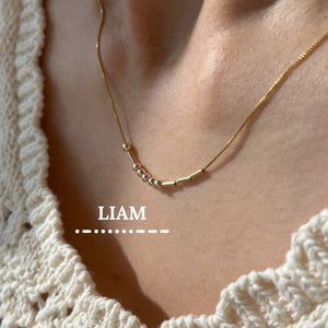 Collier Code Morse Or Sur Mesure