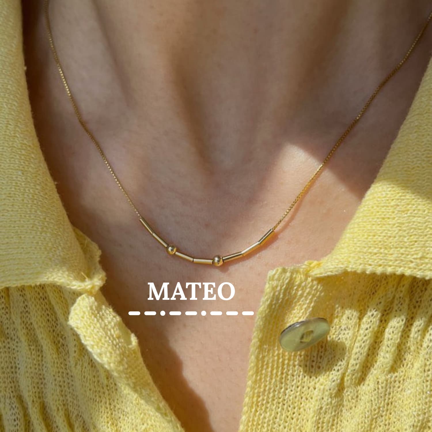 Collier Code Morse Or Sur Mesure