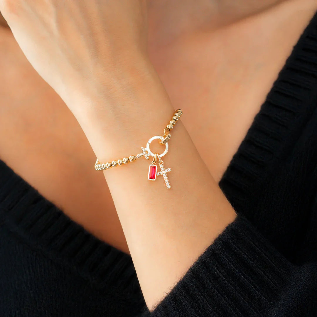 Bracelet Croix & Pierre de Naissance