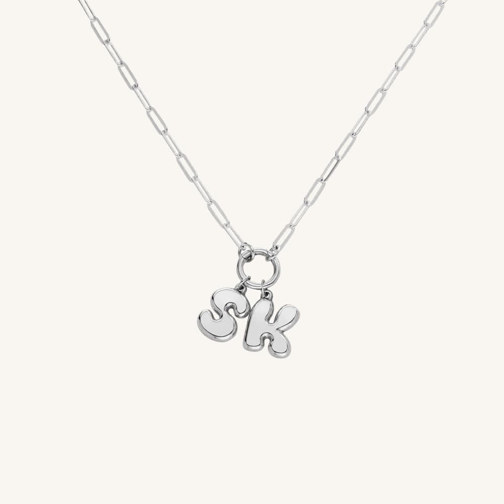 Collier Initiales Bombées
