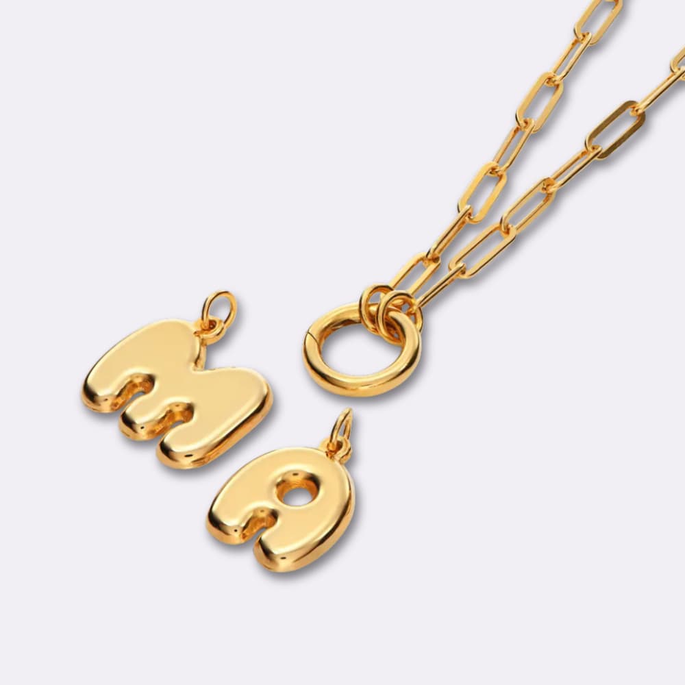 Collier Initiales Bombées